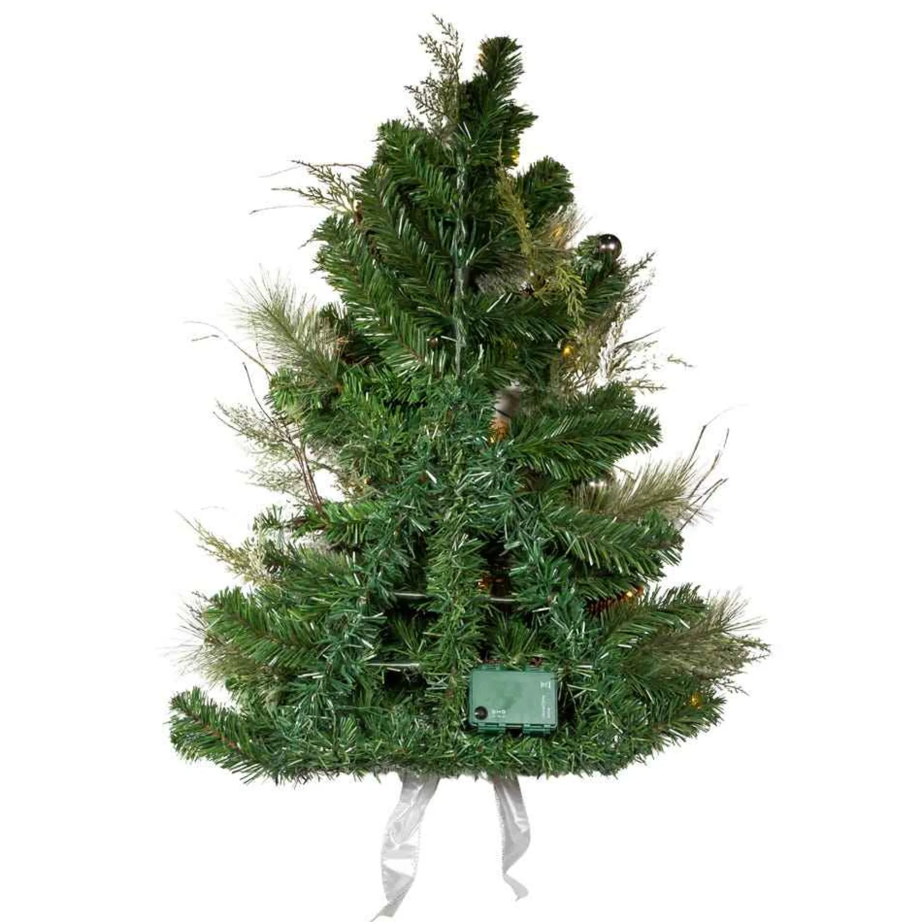 Kurt Adler Pre-Lit Trees* 26-Inch Pre-Lit Snowy Silver Wall Tree