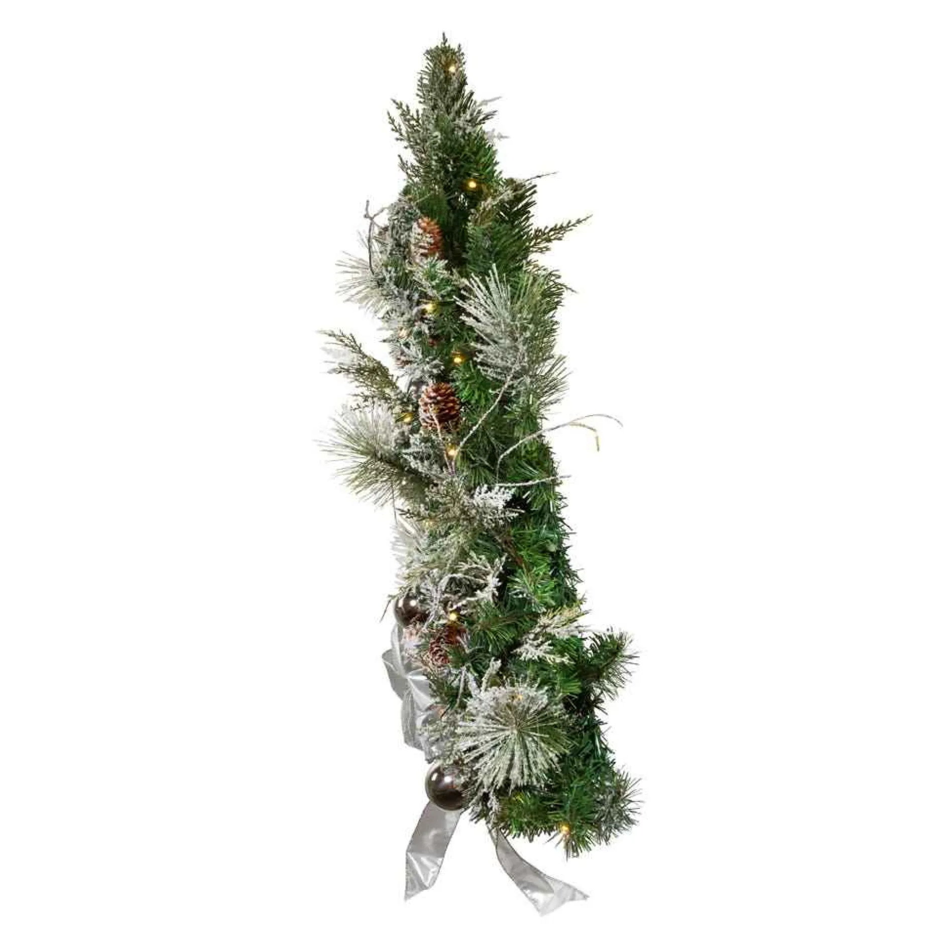 Kurt Adler Pre-Lit Trees* 26-Inch Pre-Lit Snowy Silver Wall Tree