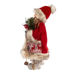Kurt Adler Tabletop Items* 18-Inch Red And White Santa With Gift Box And Bells