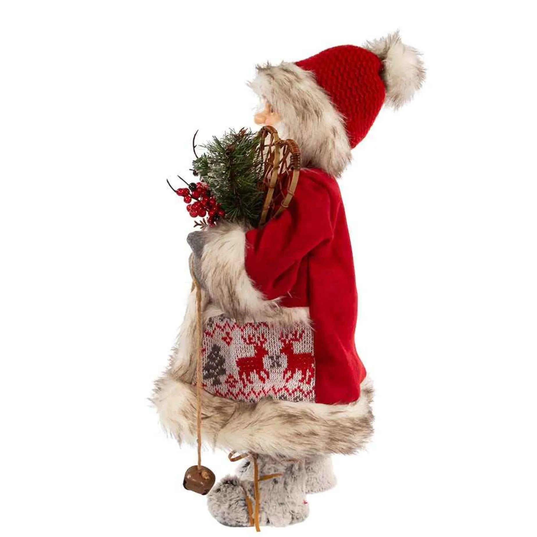 Kurt Adler Tabletop Items* 18-Inch Red And White Santa With Gift Box And Bells