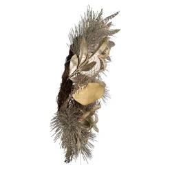 Kurt Adler Wreaths* 24-Inch Silver And Gold Champagne Rattan Wreath