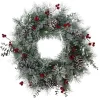 Kurt Adler Wreaths* 24-Inch Unlit Red Berries And Pinecone Wreath