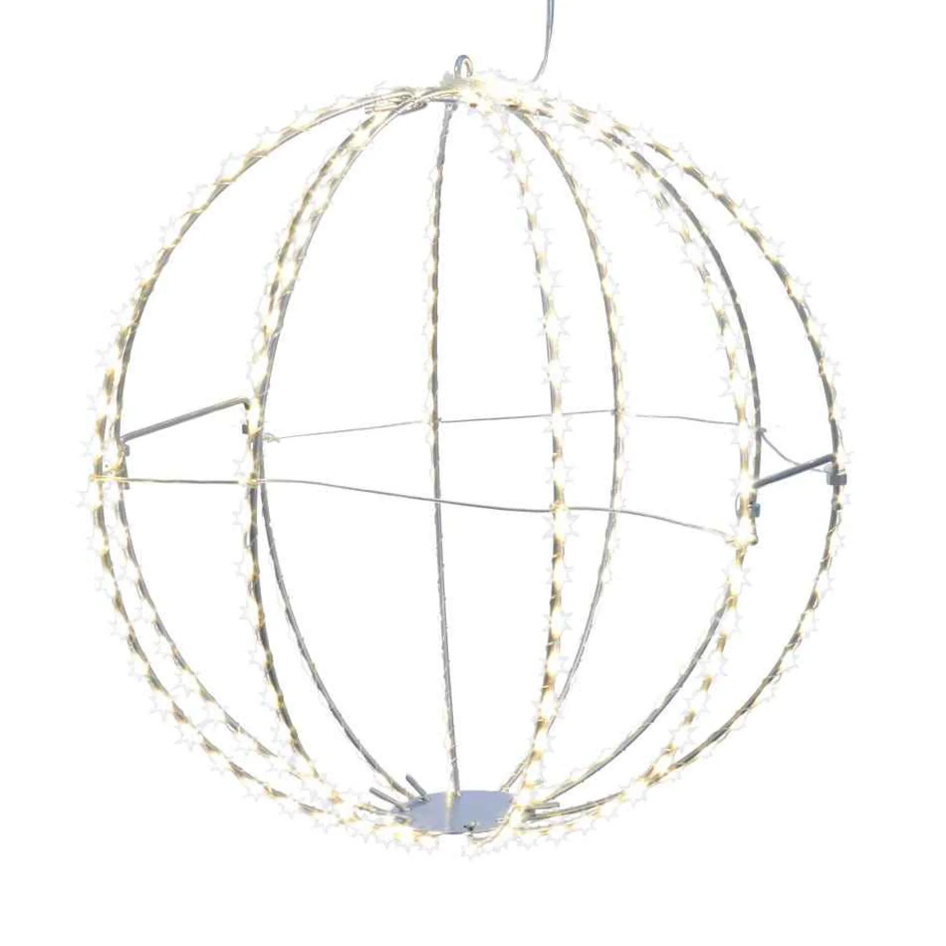 Kurt Adler Lawn And Outdoor Decor* 12-Inch Warm White Led Foldable Metal Sphere