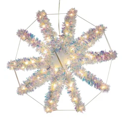 Kurt Adler Lawn And Outdoor Decor* 12-Inch Warm White Led Tinsel Foldable Sphere