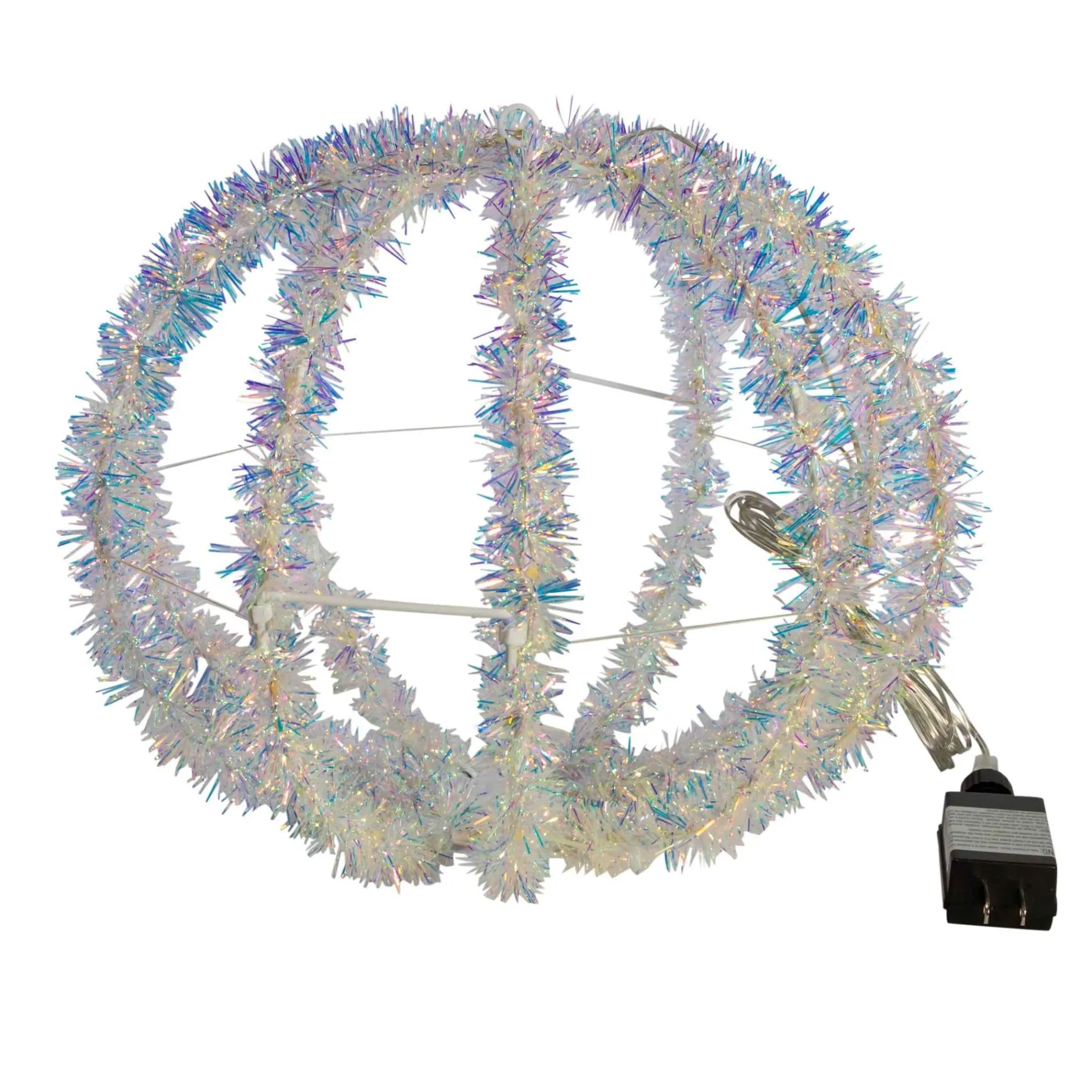 Kurt Adler Lawn And Outdoor Decor* 12-Inch Warm White Led Tinsel Foldable Sphere