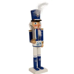 Kurt Adler Tabletop Items* 15-Inch Wooden Delft Blue Nutcracker