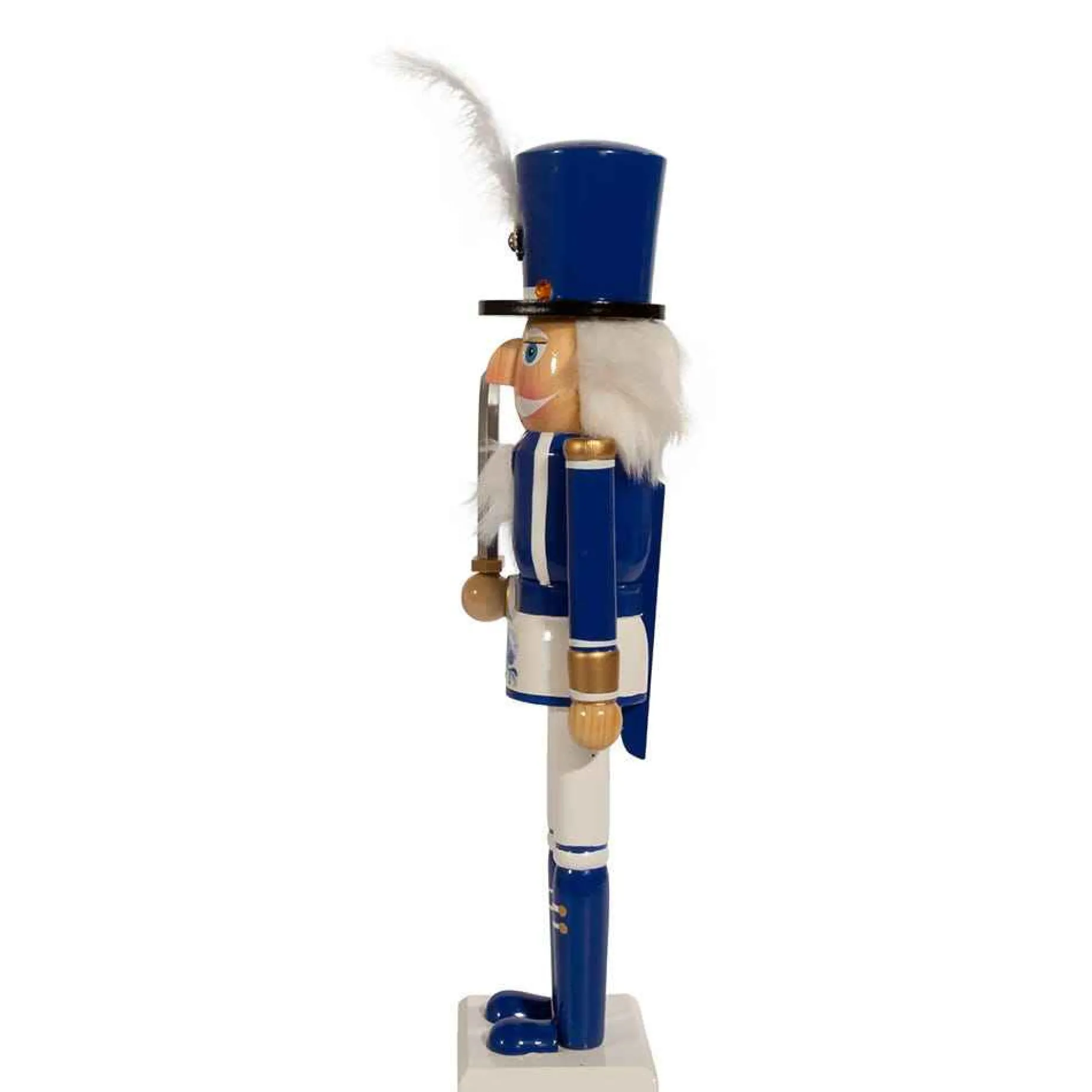 Kurt Adler Tabletop Items* 15-Inch Wooden Delft Blue Nutcracker