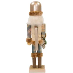 Kurt Adler Tabletop Items* 15-Inch Wooden Rustic Glamour Nutcracker
