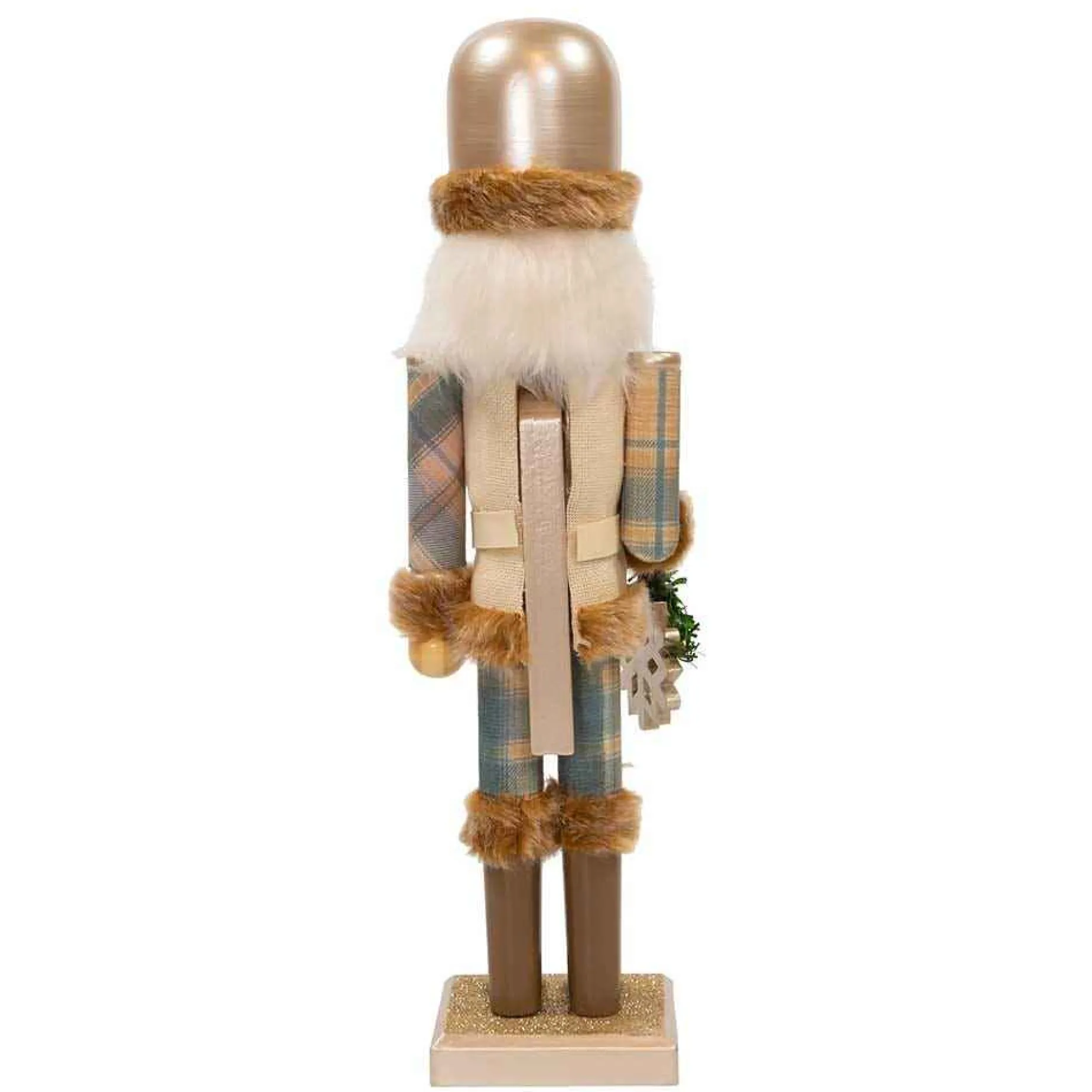 Kurt Adler Tabletop Items* 15-Inch Wooden Rustic Glamour Nutcracker