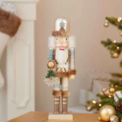 Kurt Adler Tabletop Items* 15-Inch Wooden Rustic Glamour Nutcracker
