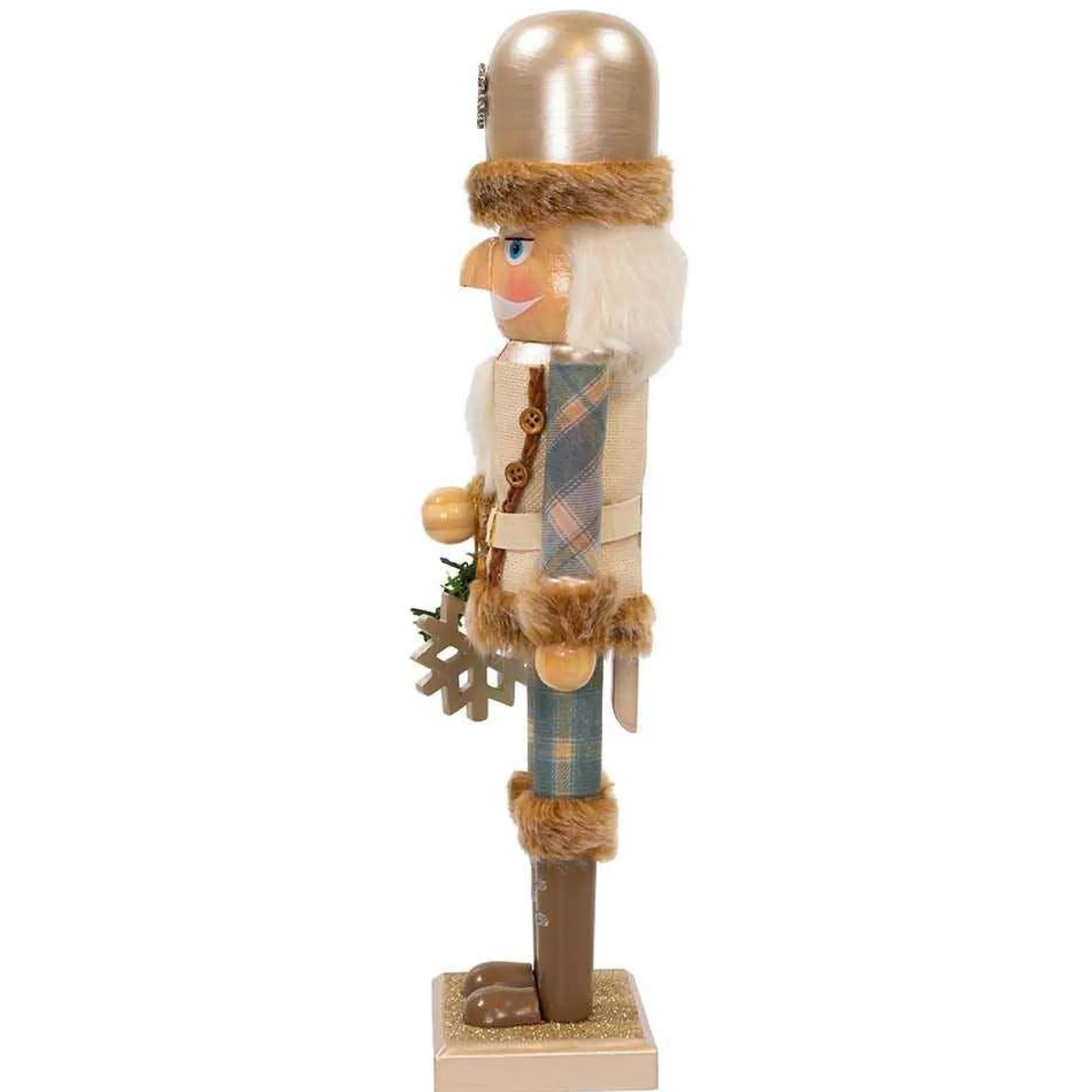 Kurt Adler Tabletop Items* 15-Inch Wooden Rustic Glamour Nutcracker
