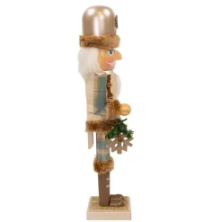 Kurt Adler Tabletop Items* 15-Inch Wooden Rustic Glamour Nutcracker