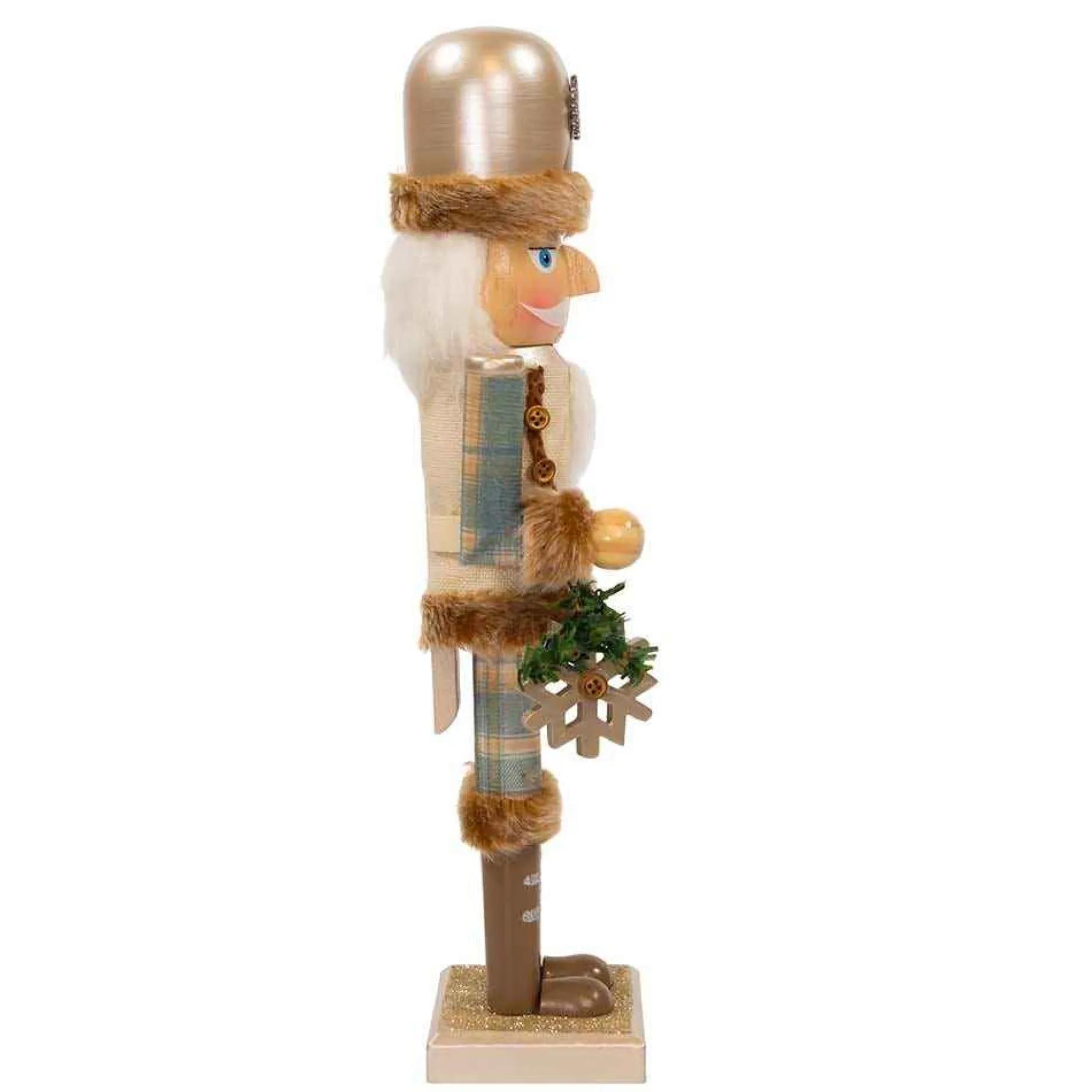 Kurt Adler Tabletop Items* 15-Inch Wooden Rustic Glamour Nutcracker