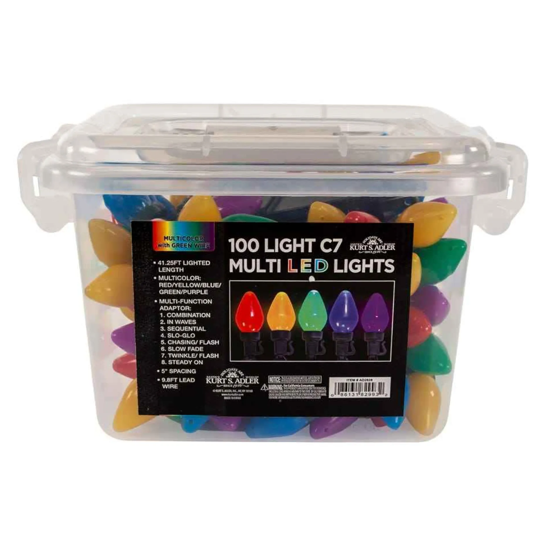 Kurt Adler Lawn And Outdoor Decor* 100-Light C7 Multicolored String Light Set