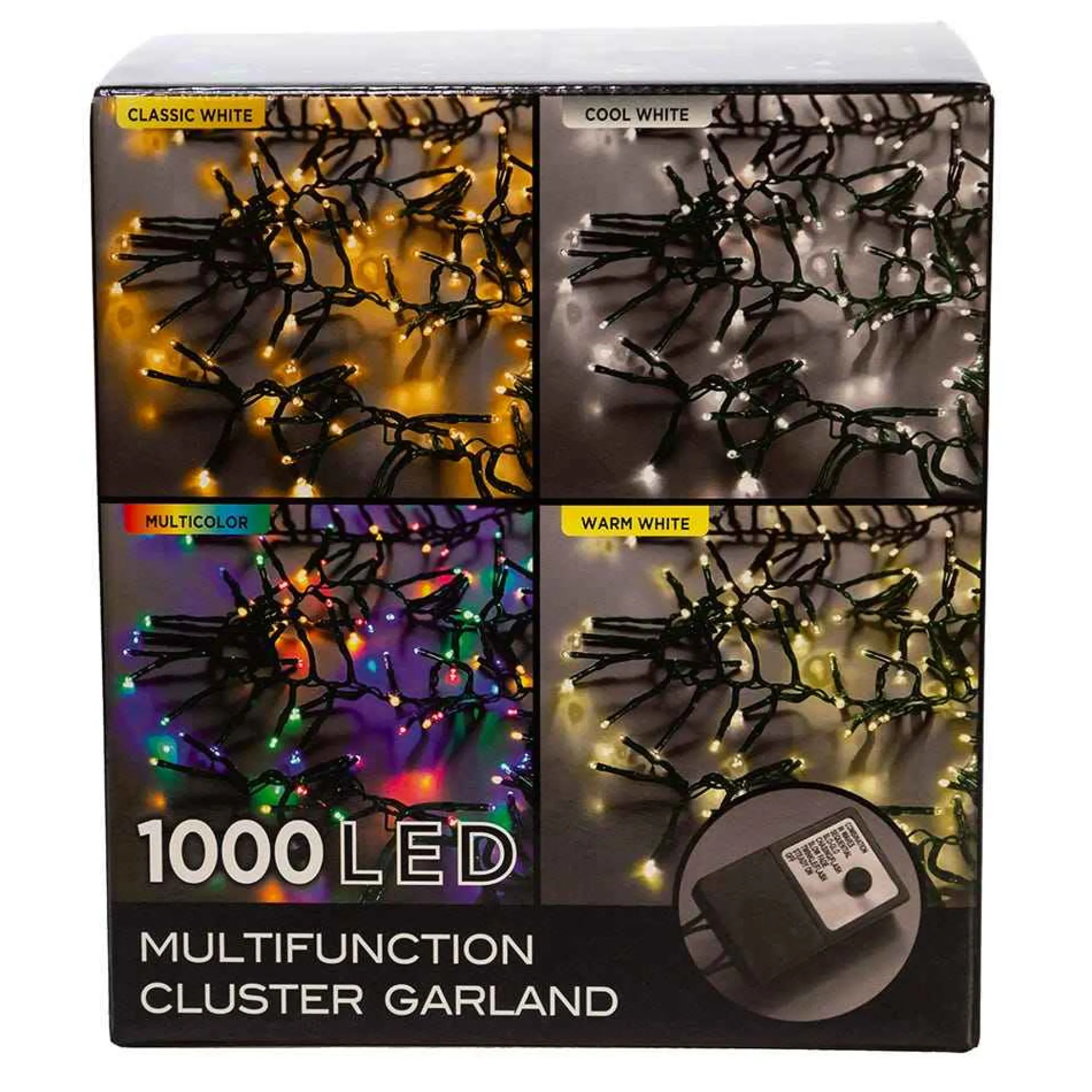 Kurt Adler Lawn And Outdoor Decor* 480-Light 16-Foot Connectable Warm White Led Cluster Garland
