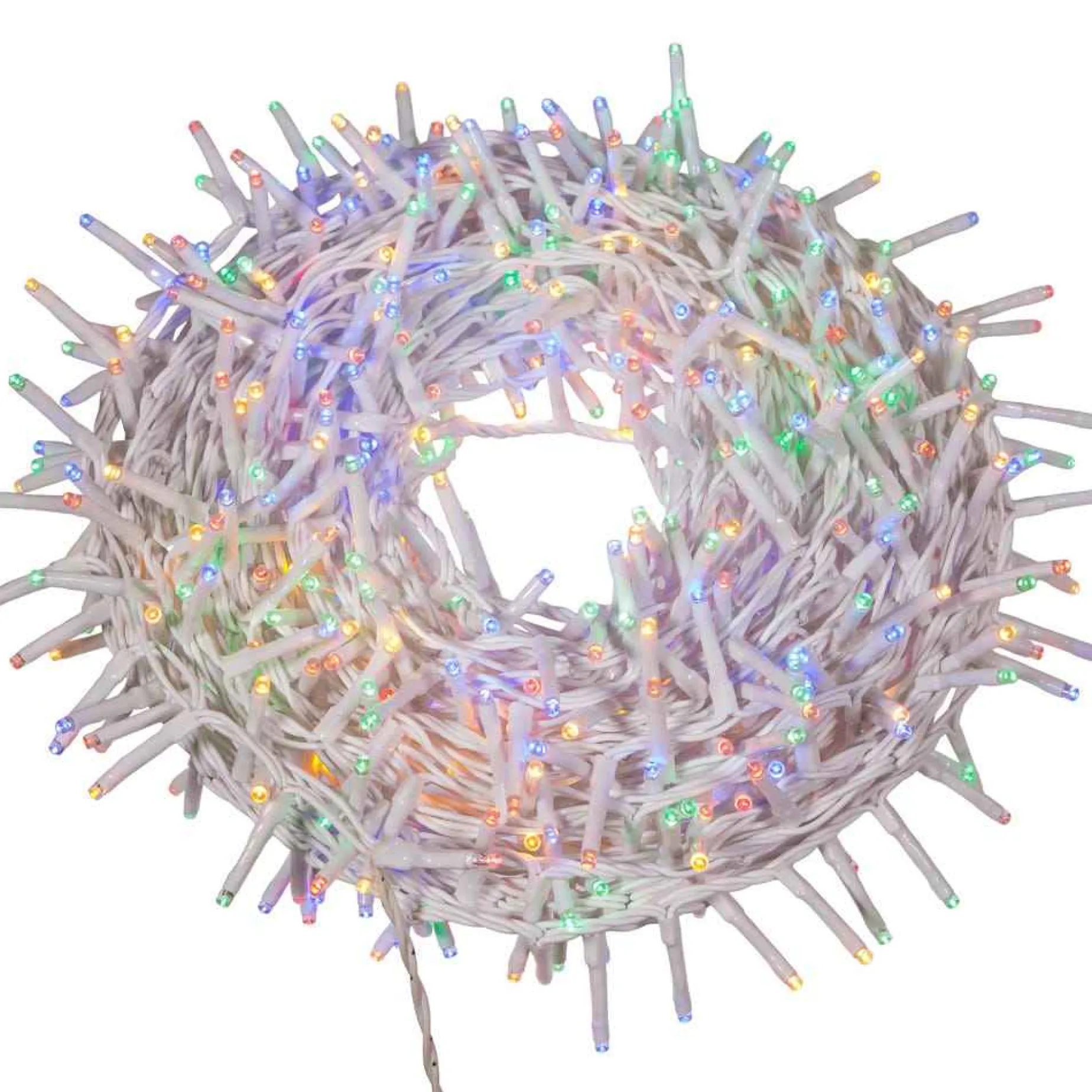 Kurt Adler Lawn And Outdoor Decor* 600-Light 49.2-Foot Multicolored Led White Wire Rice Light Set