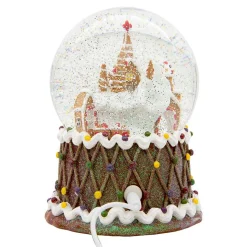 Kurt Adler Tabletop Items* 120Mm Battery-Operated Musical Gingerbread Waterglobe