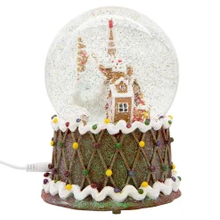 Kurt Adler Tabletop Items* 120Mm Battery-Operated Musical Gingerbread Waterglobe