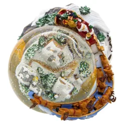 Kurt Adler Tabletop Items* 120Mm Battery-Operated Musical Santa And Sled Waterglobe
