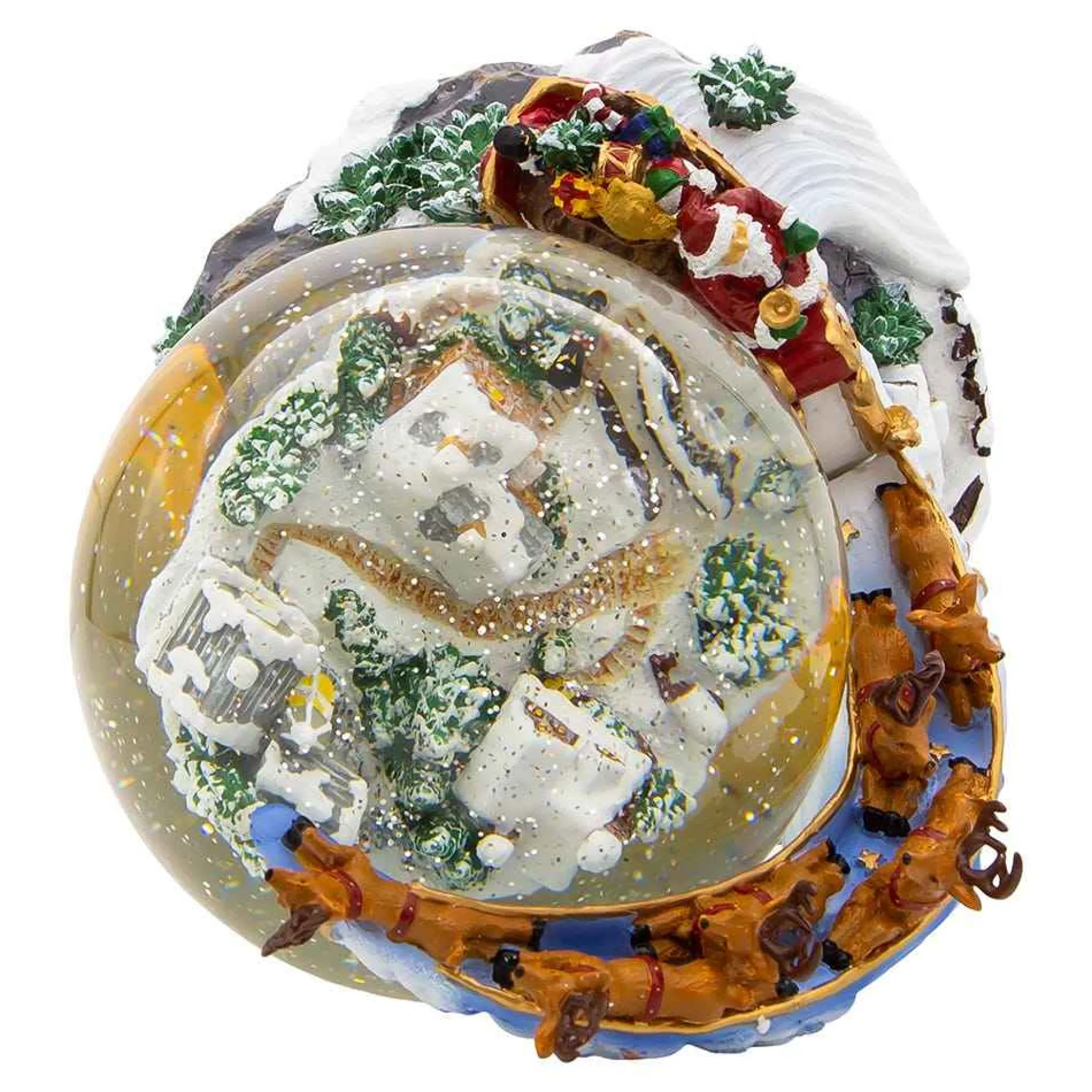 Kurt Adler Tabletop Items* 120Mm Battery-Operated Musical Santa And Sled Waterglobe