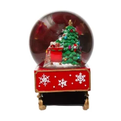 Kurt Adler Tabletop Items* 120Mm Musical Santa Driving Train Water Globe