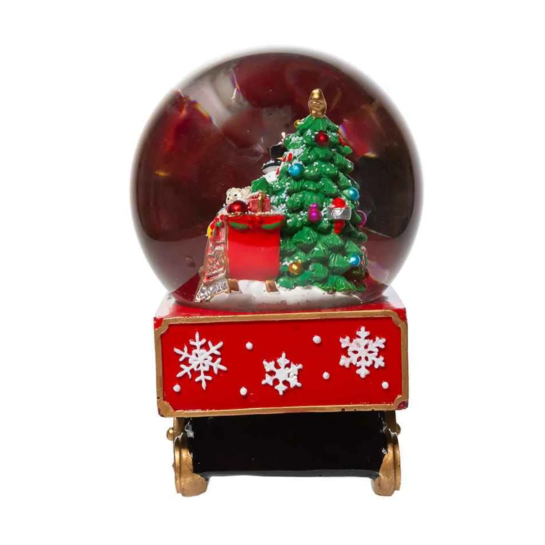 Kurt Adler Tabletop Items* 120Mm Musical Santa Driving Train Water Globe
