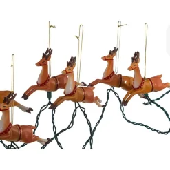 Kurt Adler Lawn And Outdoor Decor* Ul 10-Light Santa Sleigh And Eight Reindeer Light Set