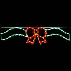 Brite Ideas Lawn And Outdoor Decor*Led Bow/Ribbon Linkable Red/Green #Led-Br44Rg