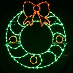 Brite Ideas Lawn And Outdoor Decor*Led C7 Wreath W/ Berries #Led-C7Wrb200