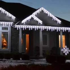 Brite Ideas Lawn And Outdoor Decor*Led Cool White Icicle #Led-Ic44W *Set Of 12*