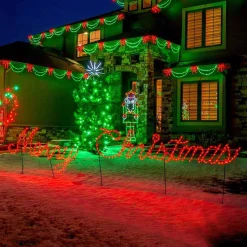 Brite Ideas Lawn And Outdoor Decor*Led Merry Christmas (Red) #Led-Mc300R