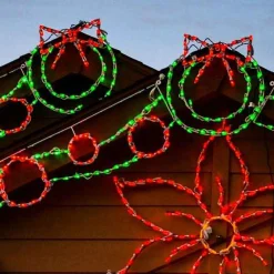 Brite Ideas Lawn And Outdoor Decor*Led Ornament Ribbon Rg - Set Of 12- #Led-Ro44Rg