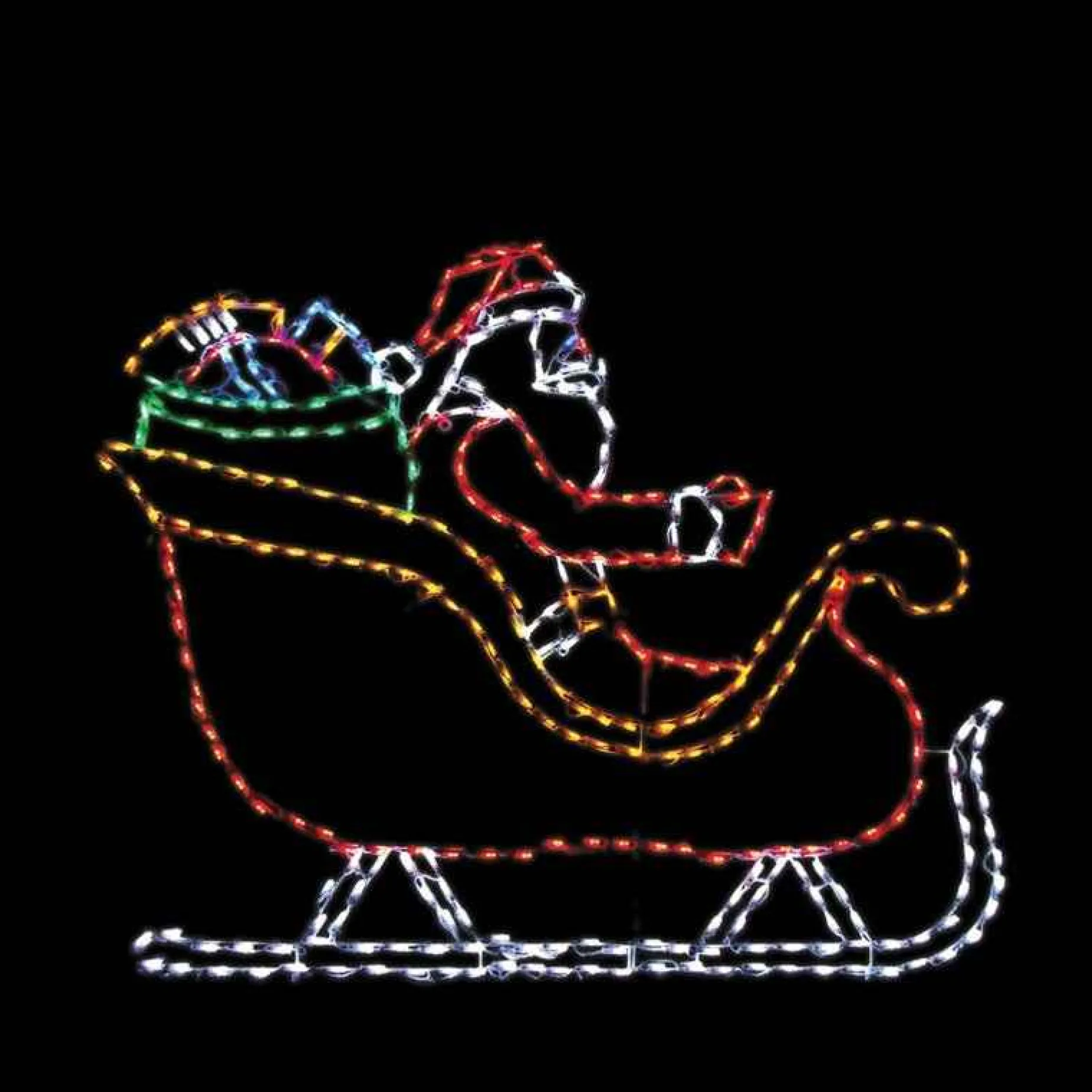 Brite Ideas Lawn And Outdoor Decor*Led Santa In Sleigh #Led-Ss40