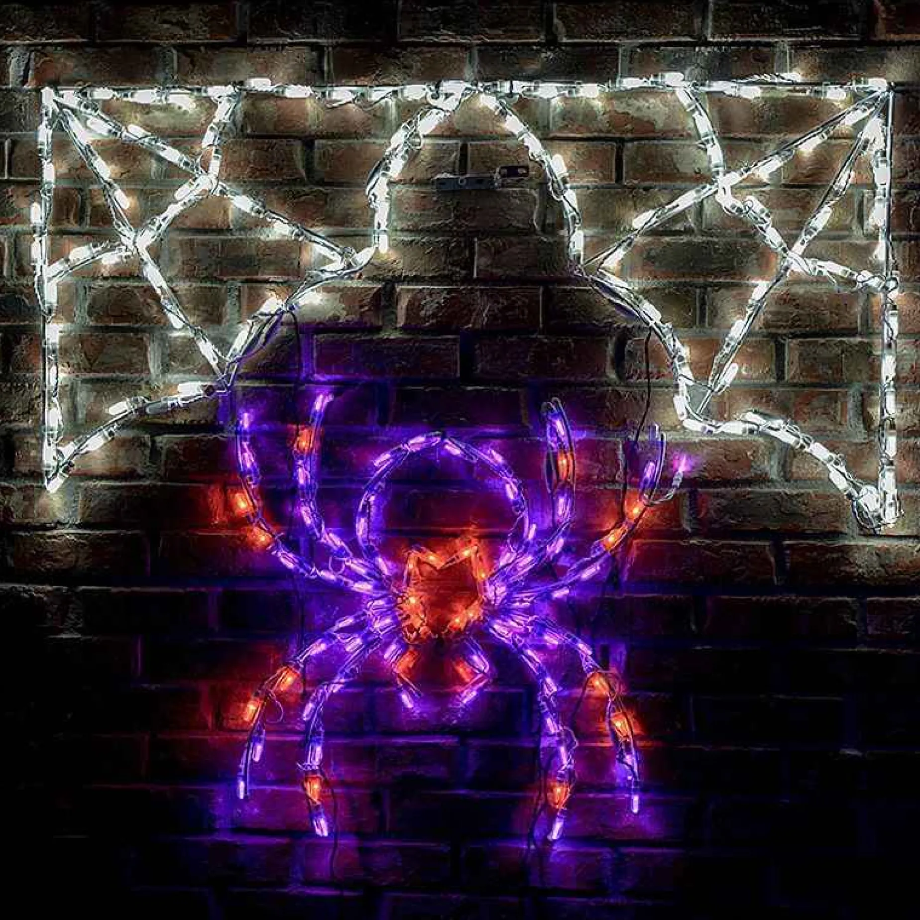 Brite Ideas Lawn & Outdoor Decor*Led Small Corner Web #Led-Web22 *Set Of 2*