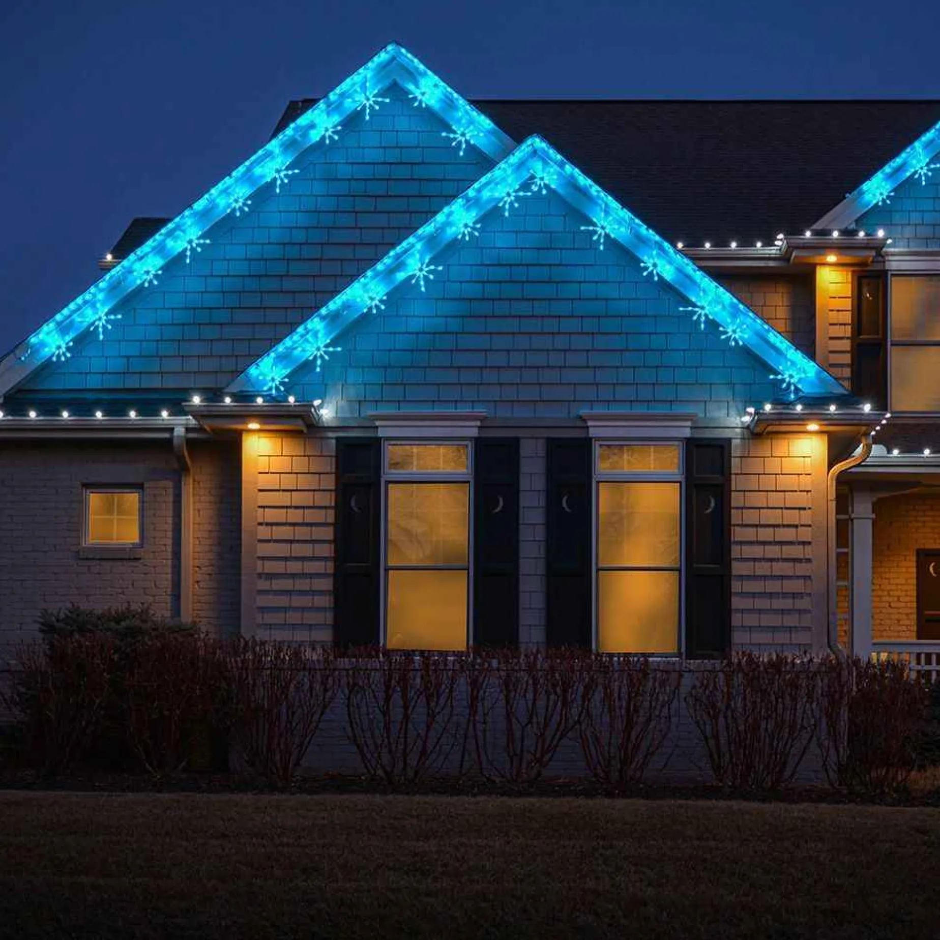 Brite Ideas Lawn And Outdoor Decor*Led Snowflake Freestyle Linkable (Ice Blue) - Set Of 12- #Led-Sfl44Ib