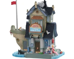 Lemax Village Collection Lighted Buildings*Lemax Aquatic School Of Swimming, Snorkeling & Scuba #05629