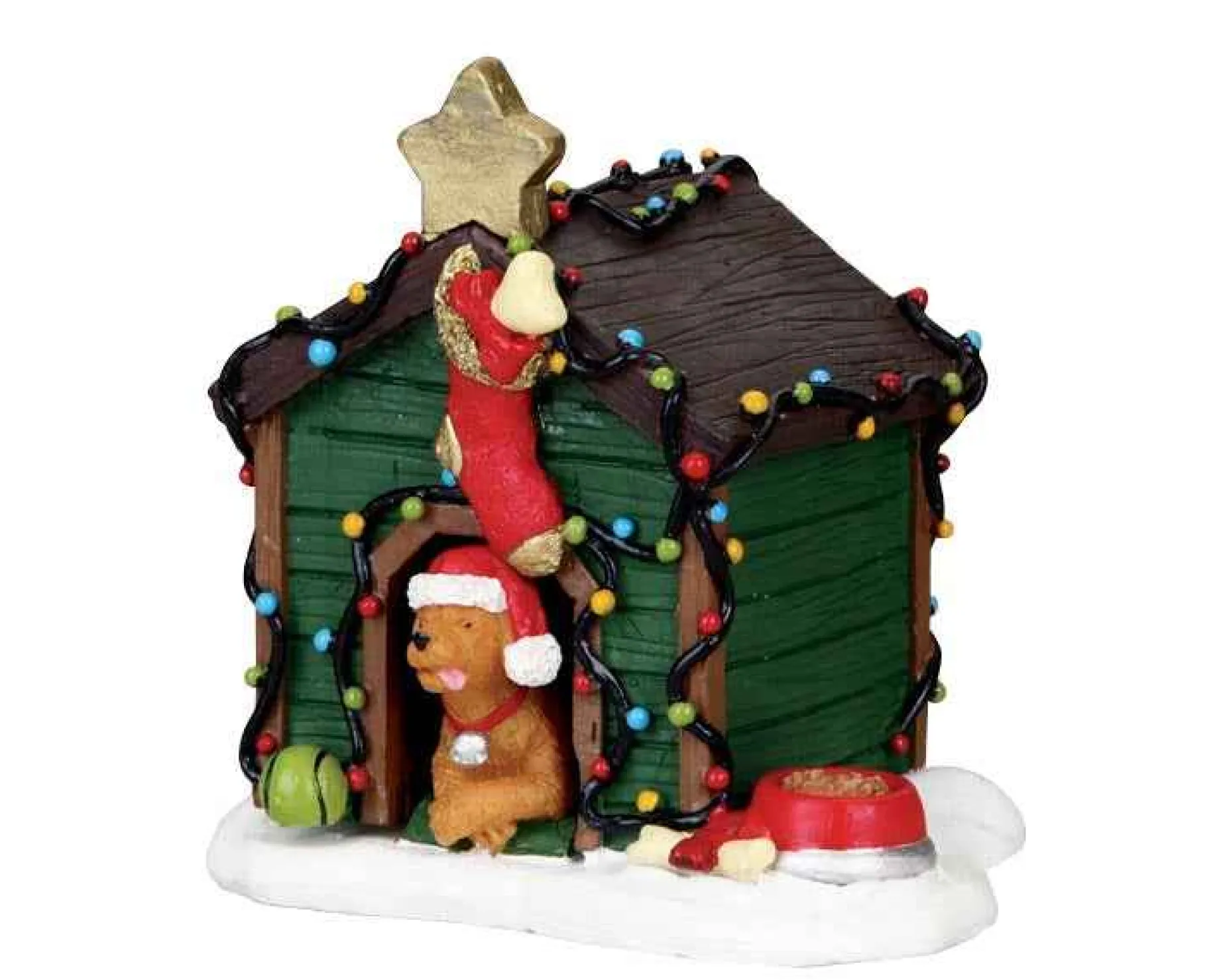 Lemax Village Collection Figurines*Lemax Decorated Light Doghouse #02808