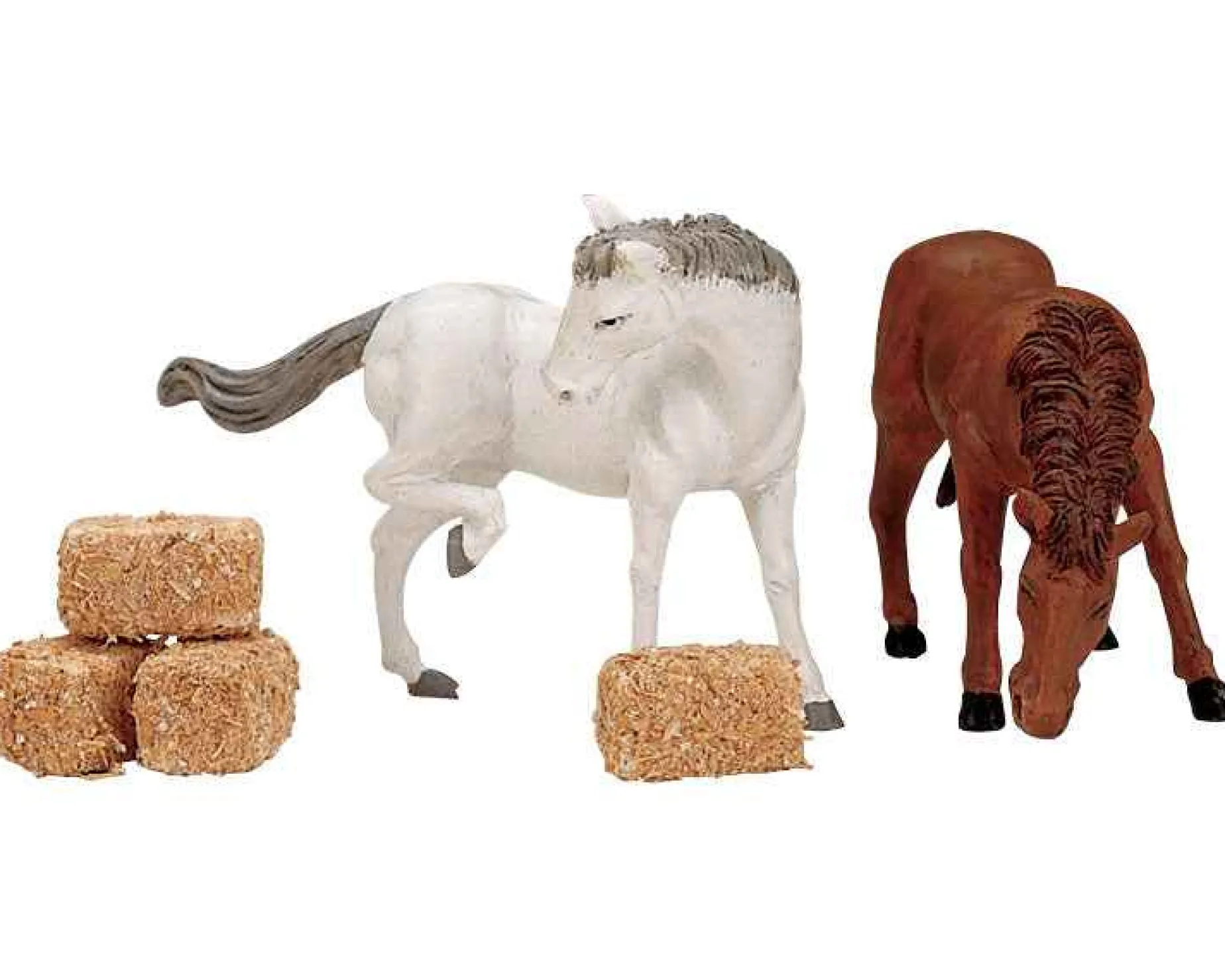 Lemax Village Collection Figurines*Lemax Feed For The Horses, Set Of 6 #12511