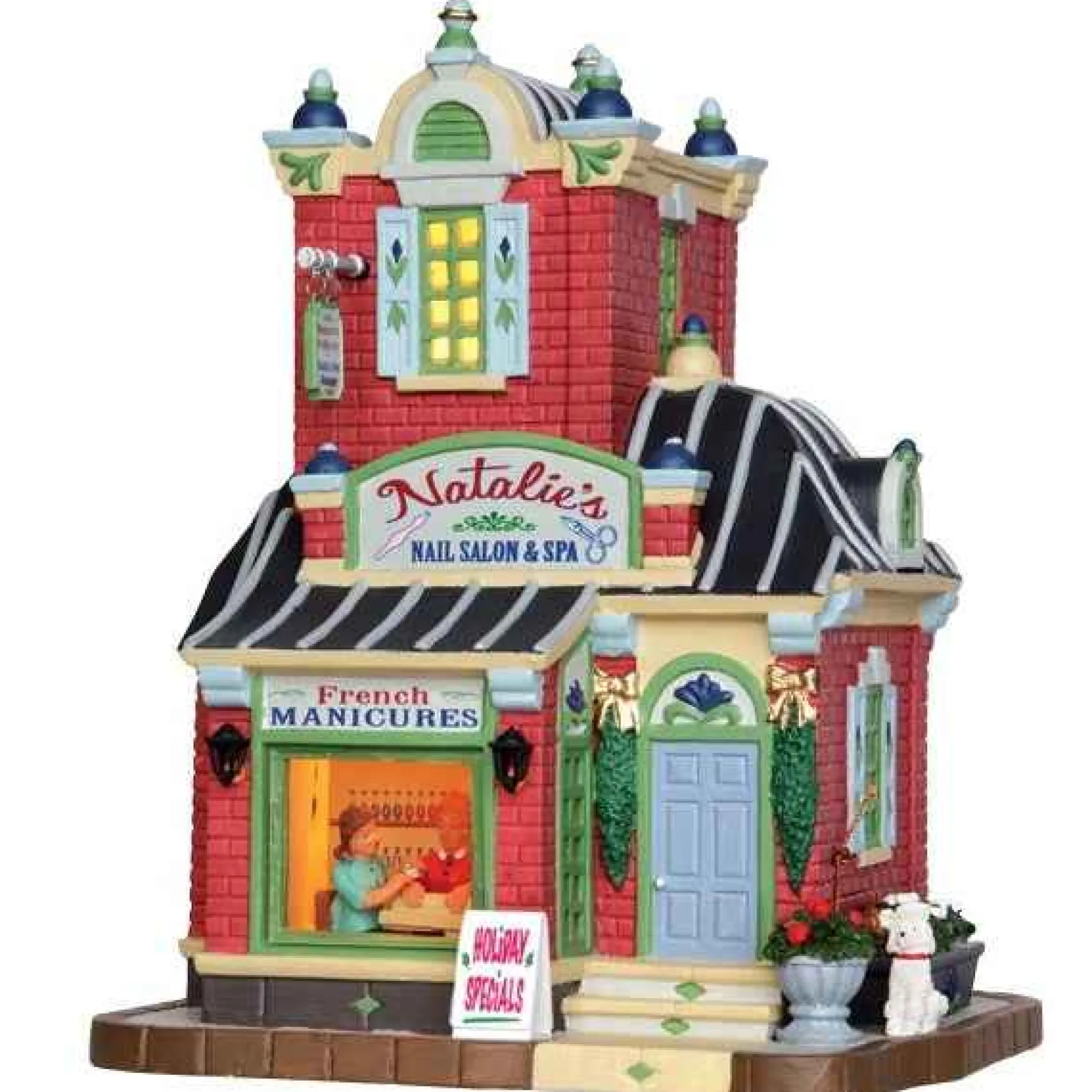 Lemax Village Collection Lighted Buildings*Lemax Natalie's Nail Salon & Spa #45686