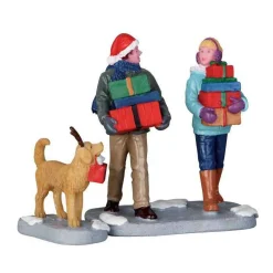 Lemax Village Collection Figurines* Christmas Party, Set Of 2 #62445