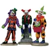 Lemax Village Collection Halloween Villages* Evil Sinister Clowns, Set Of 3 Figurines #12885