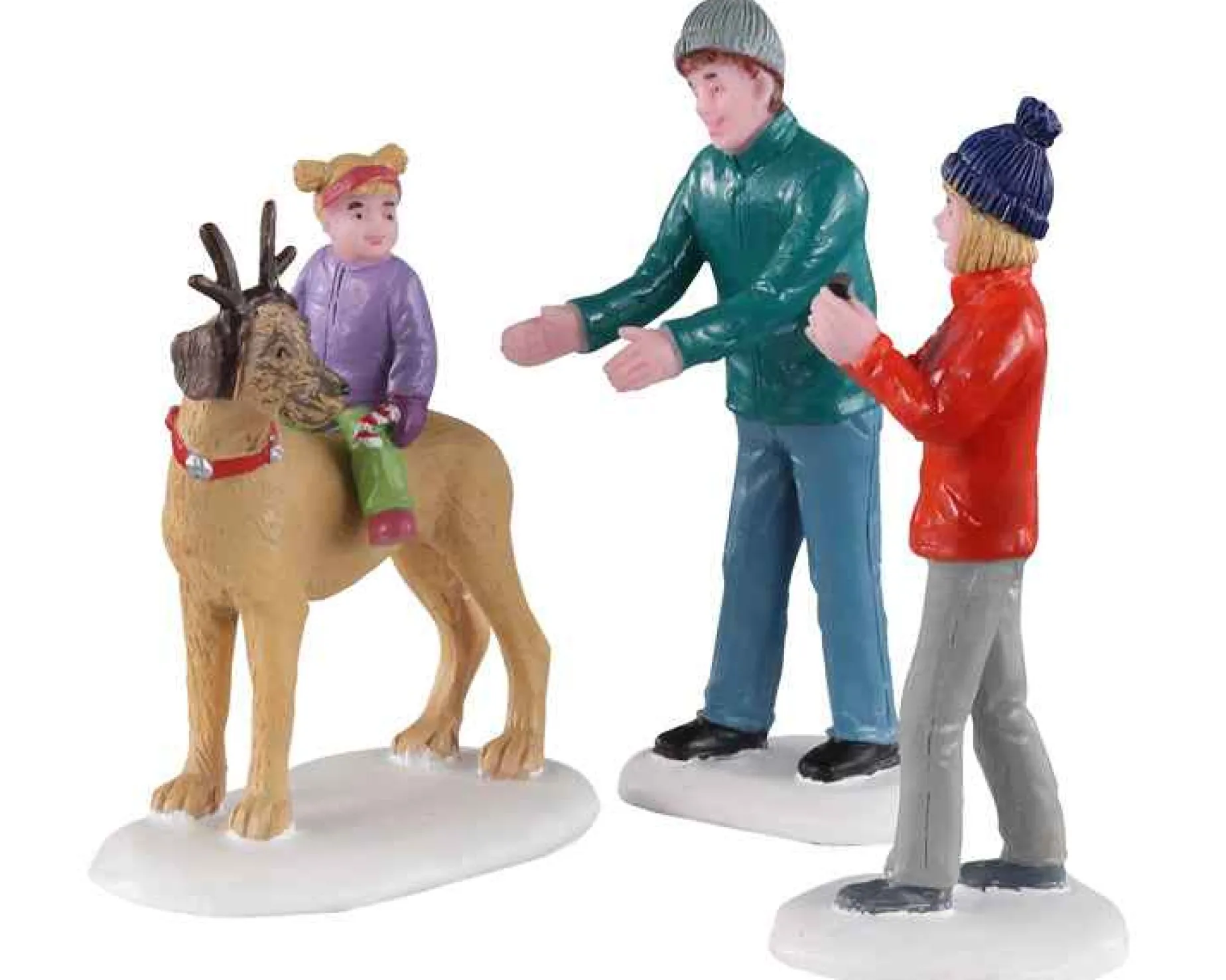 Lemax Village Collection Figurines* Rover Plays Rudolph, Set Of 3 #02923