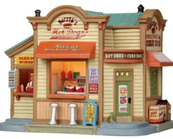 Lemax Village Collection Lighted Buildings* Herzog's Hot Dogs #15255