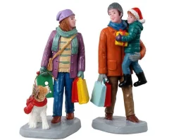 Lemax Village Collection Figurines* Holiday Shoppers, Set Of 2 Figurines #12016
