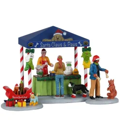 Lemax Village Collection New For 2023* Santa Claws & Paws, Set Of 3 #23606