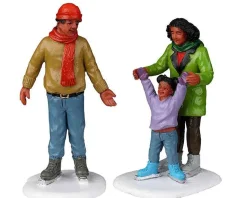 Lemax Village Collection Figurines* Family Ice Follies, Set Of 2 #22125