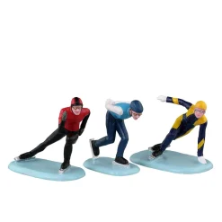 Lemax Village Collection New For 2023* Speed Skaters, Set Of 3 #32217