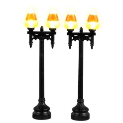 Lemax Village Collection New For 2023* Candy Corn Street Light, Set Of 2, Battery Operated (4.5V) #34071