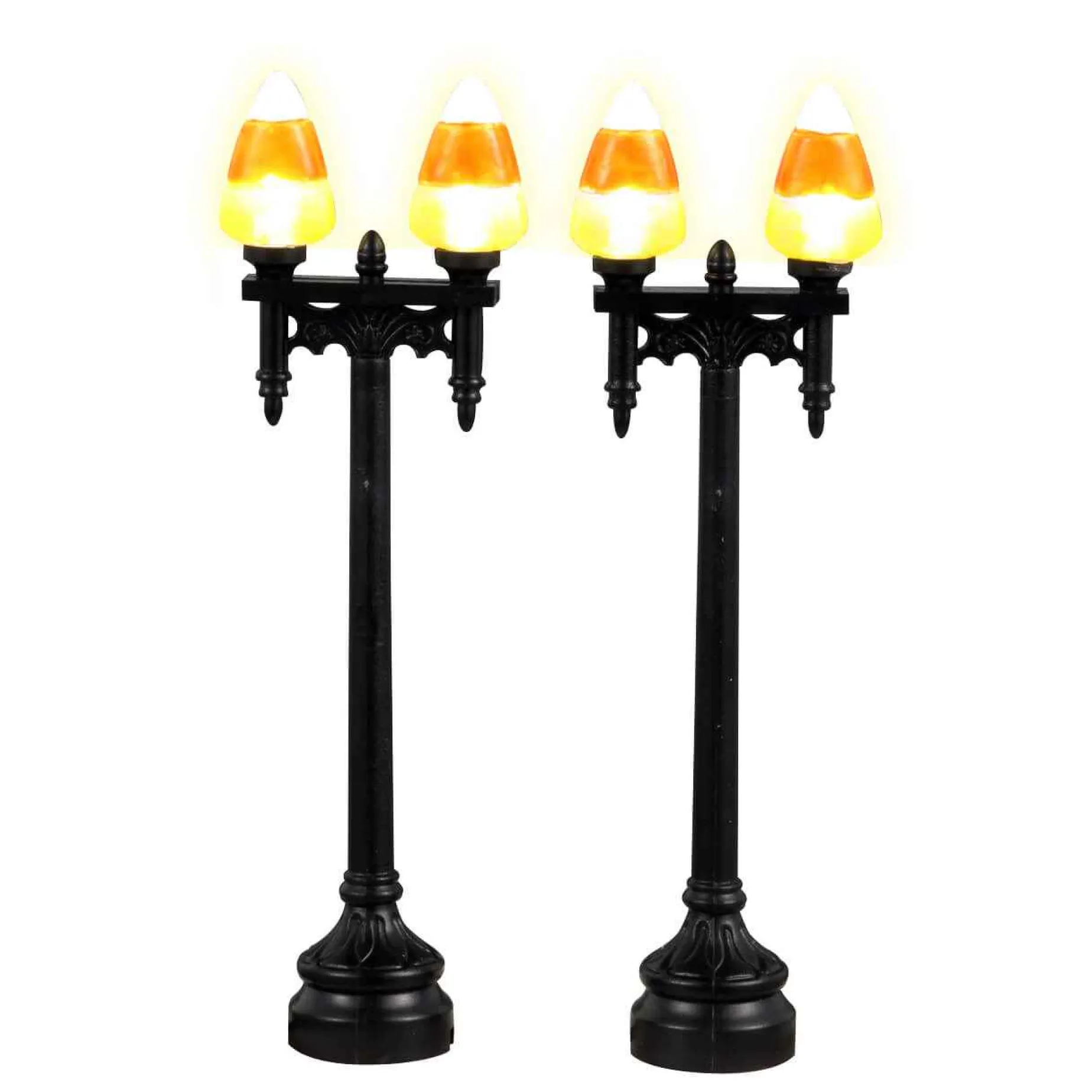 Lemax Village Collection New For 2023* Candy Corn Street Light, Set Of 2, Battery Operated (4.5V) #34071