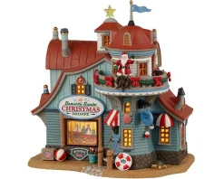 Lemax Village Collection Lighted Buildings* Seaside Santa Xmas Shoppe #25909
